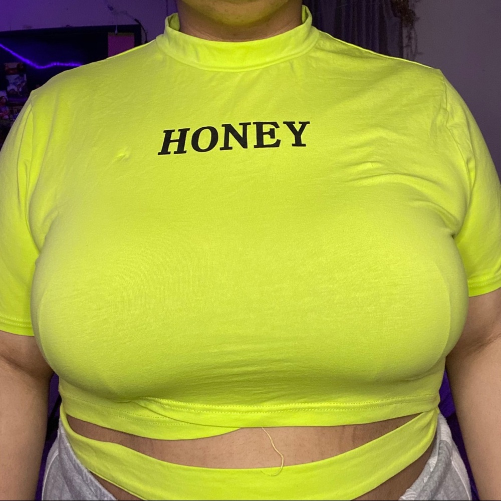 Neon Honey Cropped Shirt